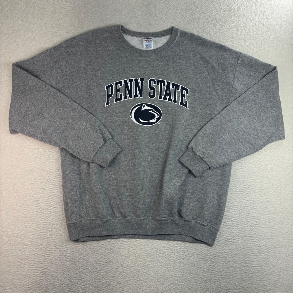 Y2K Penn State Crewneck Sweatshirt Men‎ XL Gray Nittany Lions Pullover Vintage